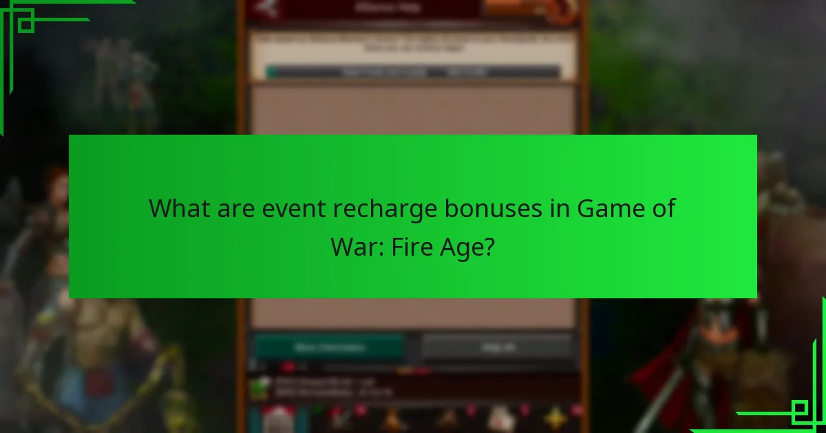 Which event recharge bonuses offer the best value?