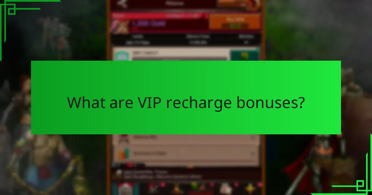 What are the terms and conditions of VIP recharge bonuses?